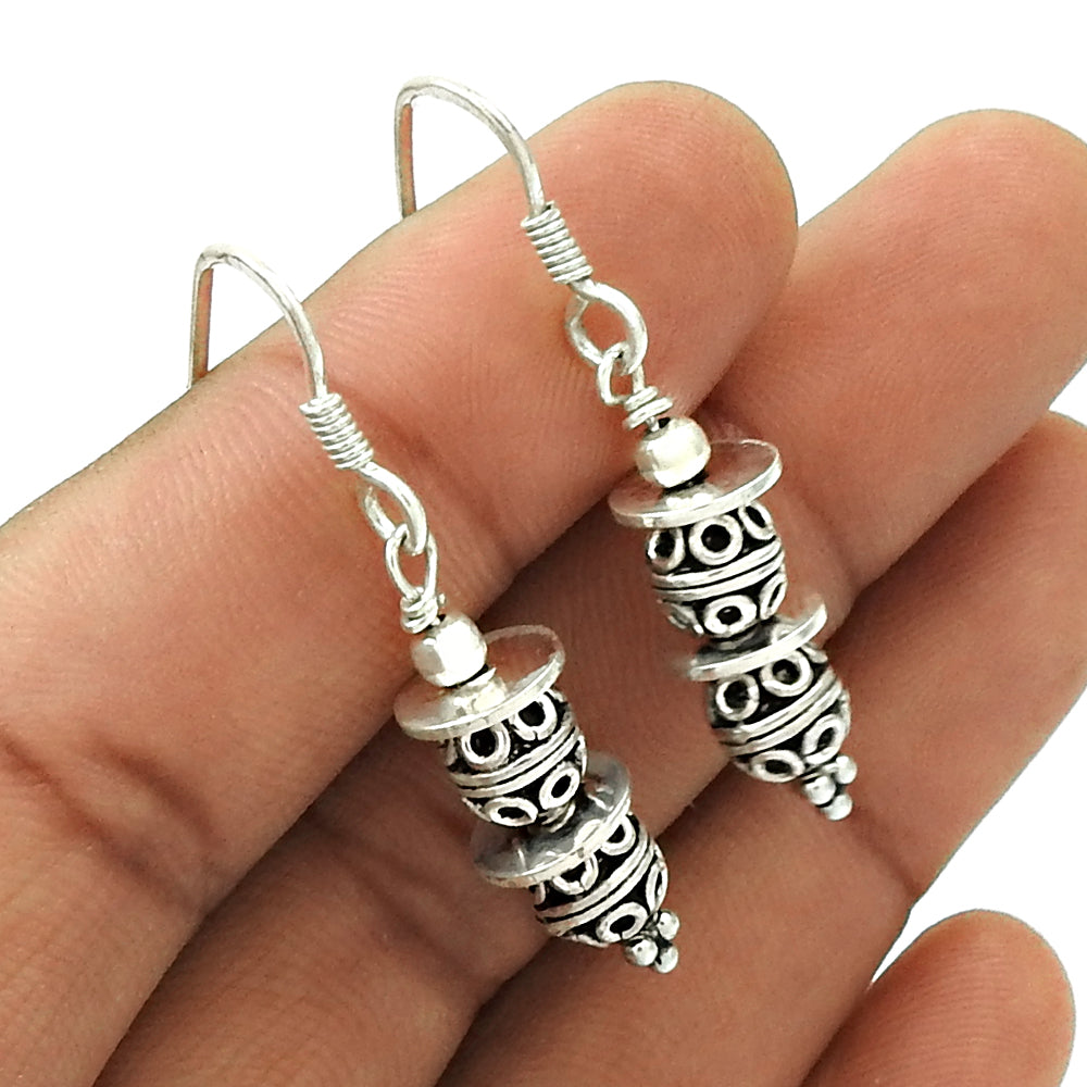 Solid 925 Sterling Silver Vintage Dangle Earrings