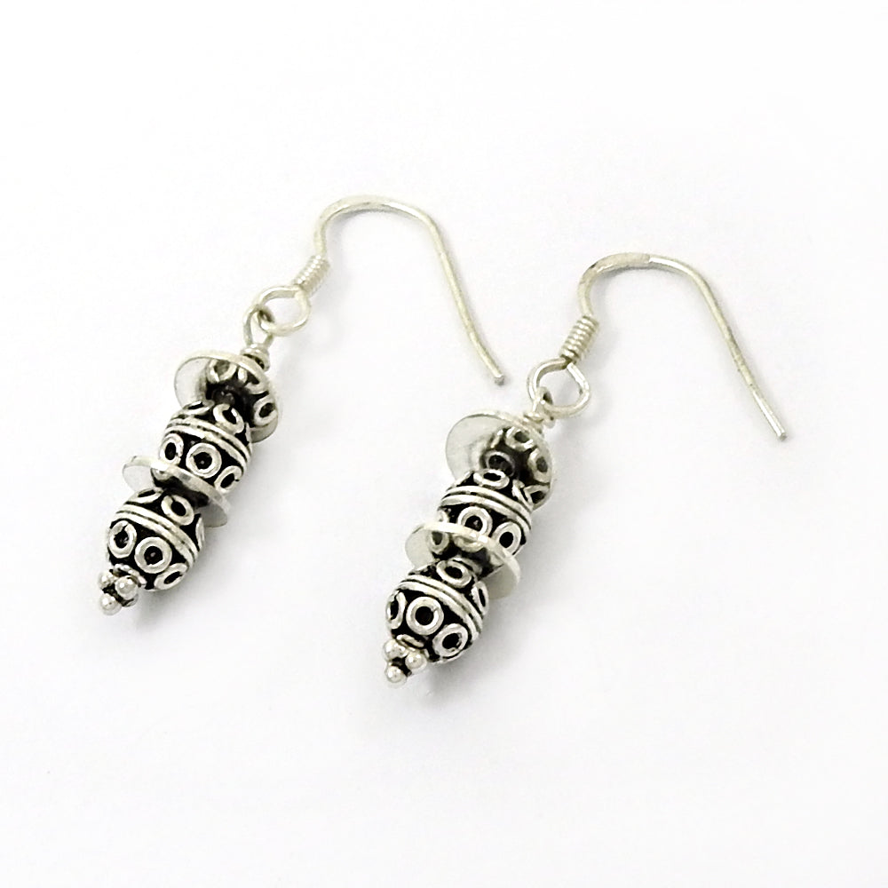 Solid 925 Sterling Silver Vintage Dangle Earrings