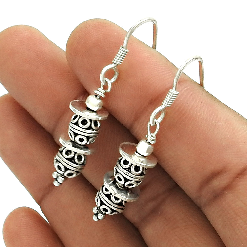 Solid 925 Sterling Silver Vintage Dangle Earrings
