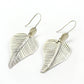 Solid 925 Sterling Silver Leaf Dangle Earrings