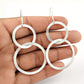 Sterling Silver Interlocking Circle Dangle Earrings