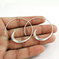 Solid 925 Sterling Silver Wire Dangle Earrings