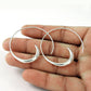 Solid 925 Sterling Silver Wire Dangle Earrings