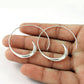 Solid 925 Sterling Silver Wire Dangle Earrings