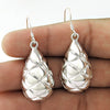 Vintage 925 Sterling Teardrop Criss Cross Earrings