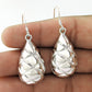 Vintage 925 Sterling Teardrop Criss Cross Earrings