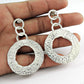 Solid 925 Silver Trendy Hammered Earrings