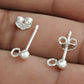 925 Sterling Silver Ball Studs Earrings for Girls
