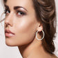 925 Silver Plain Round Hoops Thick Earrings
