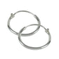 Sterling Silver Round Hoops Thick Earrings