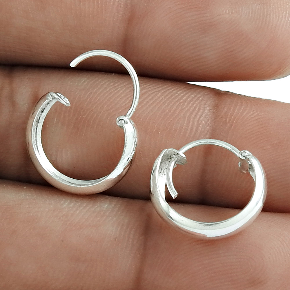Plain Sterling Hot Sale Silver Hoop Earrings