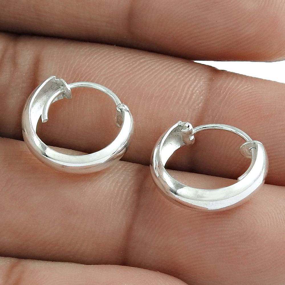 Plain Sterling Hot Sale Silver Hoop Earrings