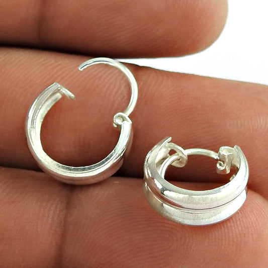 Silvermantra 925 Sterling Silver Hoop Earrings For Women Girls