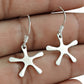 Five-Pointed Star Earrings 925 Sterling Silver