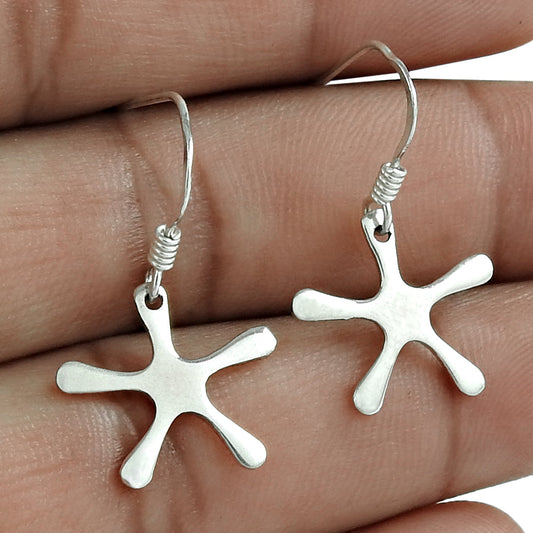 Five-Pointed Star Earrings 925 Sterling Silver