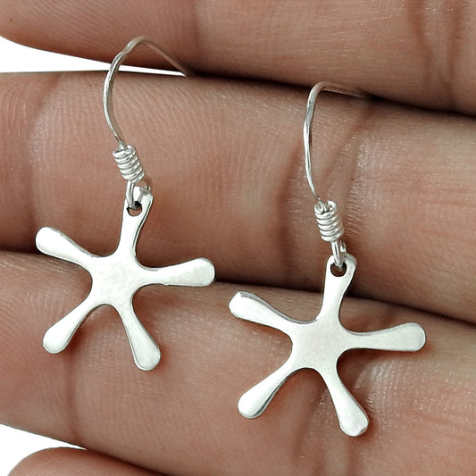 Five-Pointed Star Earrings 925 Sterling Silver