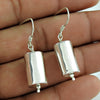 Vintage 925 Sterling Silver Cylinder Earrings