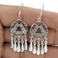 925 Sterling Silver Vintage Gypsy Bohemian Drop Dangle Earrings