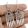 Solid 925 Silver Stunning Dangle Earrings