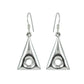 925 Sterling Silver Triangle Dangle Earrings