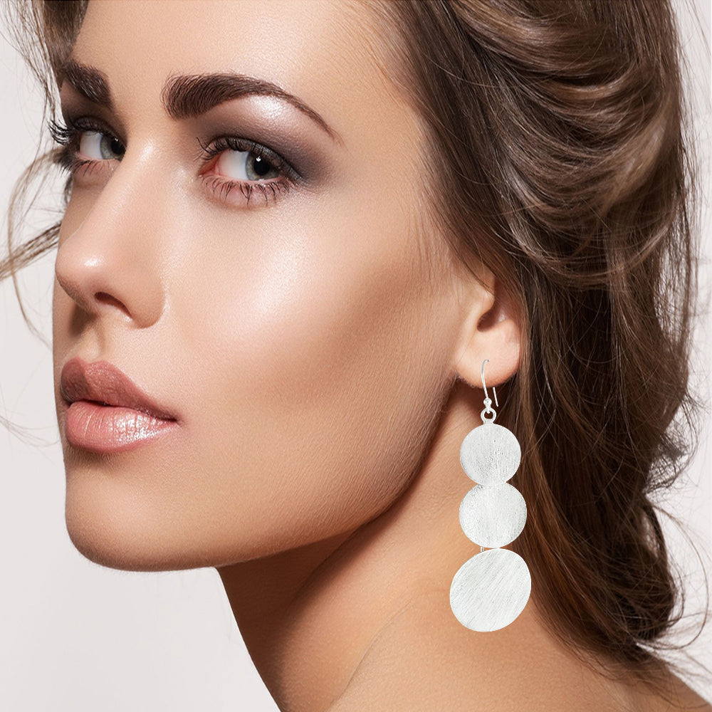 Solid 925 Silver Hanging Dangle Earrings