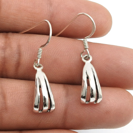 Solid 925 Sterling Silver Pretty Handmade Earrings