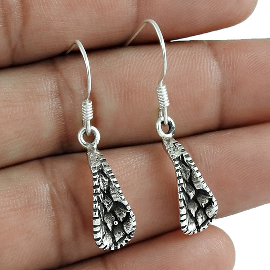 Oxidized 925 Sterling Silver Dangle Earrings