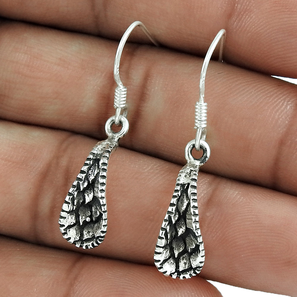 Oxidized 925 Sterling Silver Dangle Earrings
