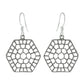 Solid 925 Sterling Silver Spider Web Dangle Earrings