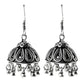 Solid 925 Sterling Silver Handmade Dangle Jhumki Earrings