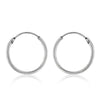Solid 925 Sterling Silver Hoop Earrings Indian Jewelry