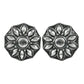 Oxidized 925 Sterling Silver Unique Stud Earrings