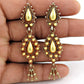 925 Solid Sterling Silver Gold Plated Handmade Dangle Earrings
