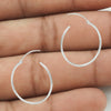 925 Sterling Silver Light Weight Hoop Earrings