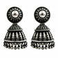 Antique Handmade Jhumki Earrings 925 Sterling Silver Jewelry