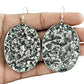 Oxidized 925 Silver Hammered Dangle Earrings