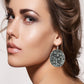 Oxidized 925 Silver Hammered Dangle Earrings