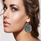 Oxidized 925 Silver Hammered Dangle Earrings