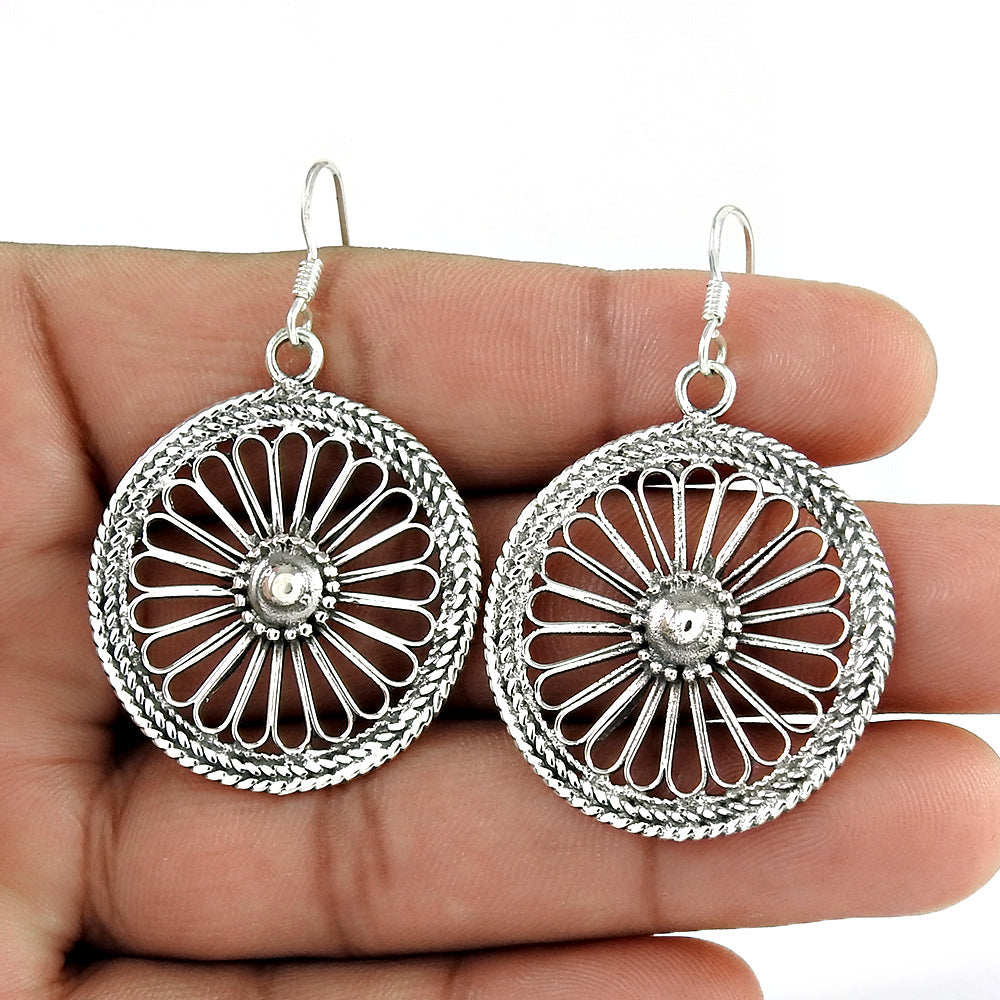 925 Sterling Silver Bohemian Dangle Earrings