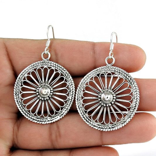925 Sterling Silver Bohemian Dangle Earrings