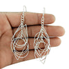 925 Sterling Silver Hanging Teardrops Dangle Earrings