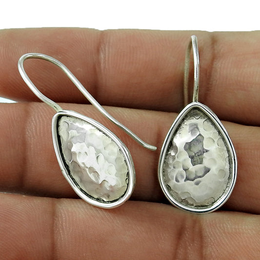 Drop Shape 925 Sterling Silver Vintage Earrings