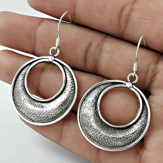 Sterling Silver Bohemian Long Dangle Earrings
