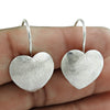 Solid 925 Sterling Silver Heart Earrings Gift For Her