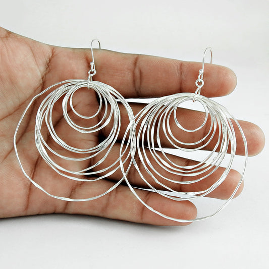 Solid 925 Silver Handmade Earrings Gift For Girls