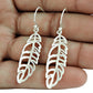 925 Sterling Silver Feather Dangle Earrings