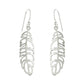 925 Sterling Silver Feather Dangle Earrings