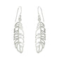 925 Sterling Silver Feather Dangle Earrings
