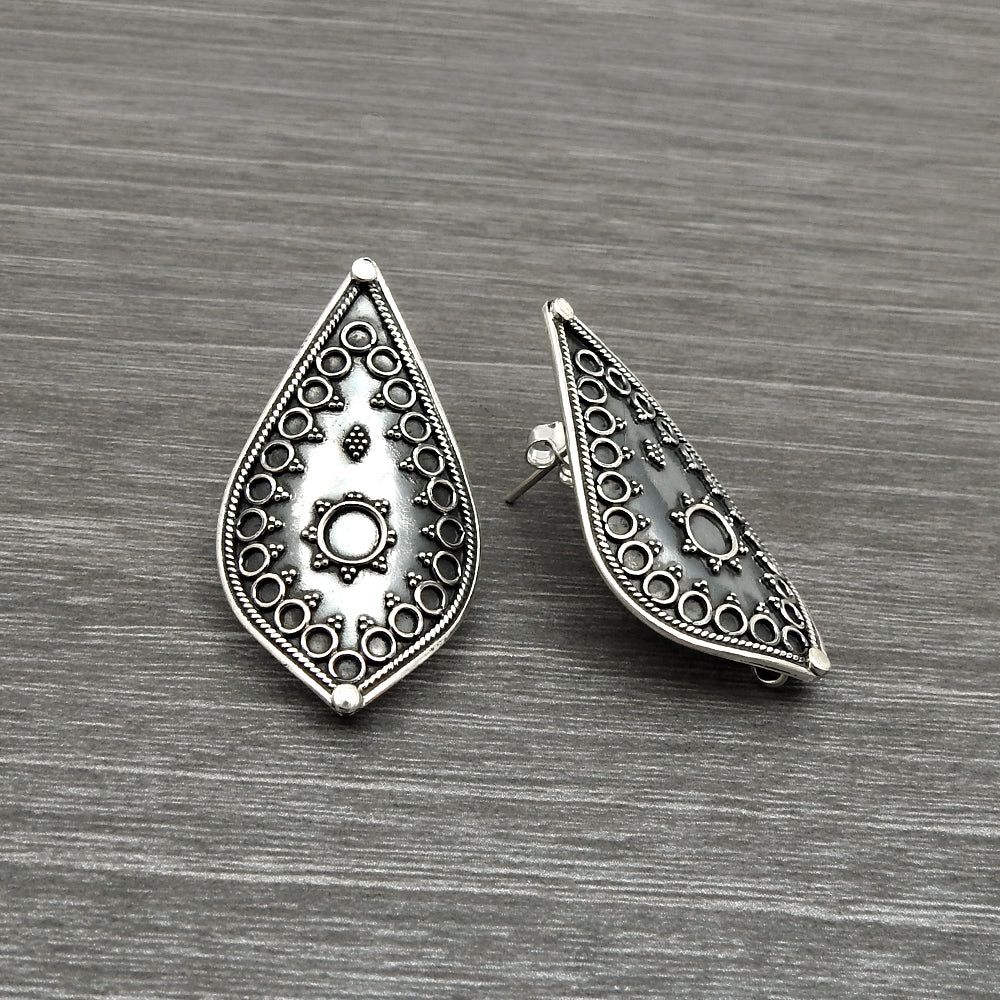 Handmade Indian 925 Solid Sterling Silver Earrings Jewelry