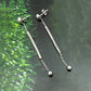 Solid 925 Sterling Silver Spring Chain Dangle Earrings Women Jewelry